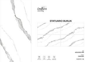 Losas de Porcelana de 600x1200, Aspecto de Mármol Pulido, Azulejos Premium para Interiores Elegantes de Hogar y Oficina, Mejor Precio y Calidad - Product Image 2