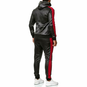 Chándales de cuero con logotipo personalizado de talla grande para uso en exteriores para hombre, chándal de cuero con material duradero de último estilo para hombre - Product Image 4