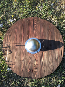 Bouclier de planche rond fait de bouclier de planches. par calvin artisanat - Product Image 4