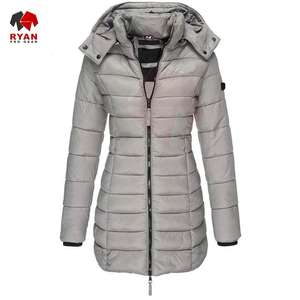 Manteau long matelassé personnalisé pour femmes Veste d'hiver chaude avec logo personnalisé Confortable et respirante - Product Image 4