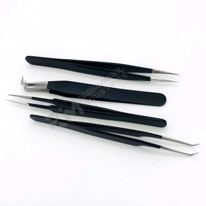 RMI ที่หนีบขนตาคุณภาพสูงชุด4จุดสีเงินและสีดำเคลือบด้วยผงสีเงินแหนบสำหรับปัดขนตา - Product Image 5