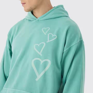 La mejor calidad 100% algodón 420 gramos de gran tamaño Premium Winter Hoodie Custom Logo Screen Print Patrón sólido de larga duración con capucha - Product Image 6