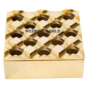 Conjunto Personalizado Acabado De Dos Ceniceros De Metal Forma Cuadrada Venta Al Por Mayor De Lujo Dieciséis Cenicero De Rejilla Cenicero Al Por Mayor - Product Image 3