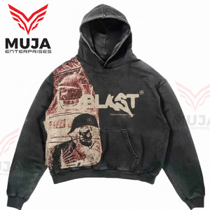 Sudadera con Capucha de Felpa Gruesa para Hombre, Diseño Gráfico Urbano - Product Image 5