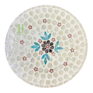 Vente en gros, top ventes, sets de table ronds incrustés de nacre de luxe, décorations de centres de table, design OEM du Vietnam - Product Image 4