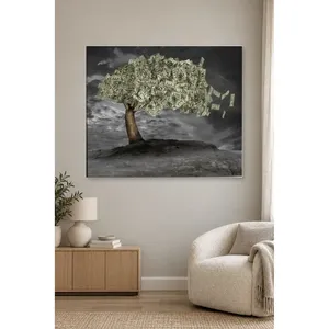 Impression sur toile Fida Dollar Leaf Tree Under Stormy Sky - Product Image 2