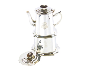 Juego de Té de 2 Piezas de Metal Plateado Sheffield, Estilo Clásico, para Restaurantes y Hoteles, con Forma de Flor, de la Familia Real - Product Image 1