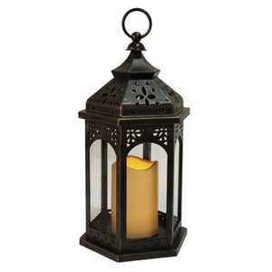 Lanterne décorative traditionnelle en métal Ramadan Kareem faite à la main parfaite pour les festivals culturels et le décor religieux - Product Image 2