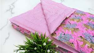 Boho Hippie Kantha Razai <b>Quilt</b> Indian <b>Handmade</b> Warm California Size Bedspread - Product Image 6