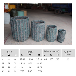 Maceta de cerámica grande de inspiración volcánica hecha a mano para exteriores con superficie rústica OEMODM directo de fábrica al por mayor para paisajismo - Product Image 2