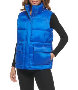 Oem personalizado al aire libre sin mangas de bolsillo de las mujeres ligeras de invierno abajo chaleco Puffer Bubble chaleco para las mujeres - Product Image 5