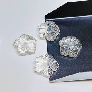 คริสตัลควอตซ์ธรรมชาติแกะสลักลายแฟนซี ขนาด 16 มม. คริสตัลควอตซ์รูปทรงแฟนซีแกะสลักด้วยมือ สำหรับทำเครื่องประดับ - Product Image 4