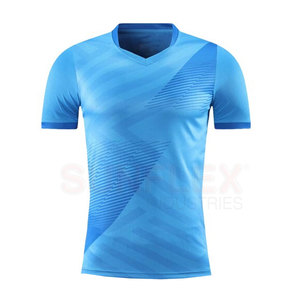 เสื้อฟุตบอลแขนสั้นคุณภาพสูง สีสันตามสั่ง ระบายอากาศได้ดี น้ำหนักเบา พร้อมบริการสกรีนโลโก้ตามแบบ OEM สำหรับผู้ใหญ่ทุกเพศ - Product Image 1