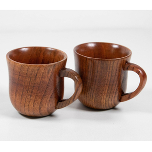 Vajilla de madera vintage recién llegada, decoración para el hogar, cocina, hotel, tazas de té y café con asa, acabado brillante, tamaño personalizado - Product Image 3