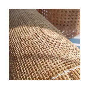 Hot Sale Wholesale Natural Weaving Rattan Mesh Cane Webbing Best Price for Buyer Woven Rattan Cane Webbing Raw Material