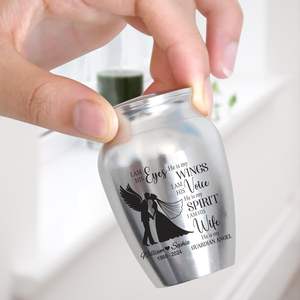 Urna de plata personalizada para parejas en el cielo, regalo conmemorativo para la pérdida del marido en el cielo, regalos de recuerdo para viuda, tamaño personalizado - Product Image 6