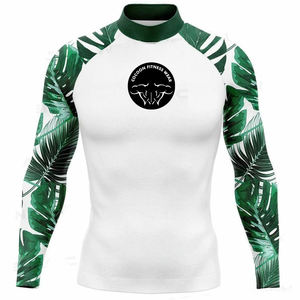 OEM Men's MMA Rashguard Long Sleeve Compression <b>T</b>-<b>shirt</b> Breathable UPF50 Quick Dry for Muay Thai <b>BJJ</b> Jiu Jitsu Boxing Fitness - Product Image 1