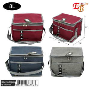 Sac à lunch isolé étanche de 11 pouces Oxford et polyester avec doublure en PEVA 24 pièces/carton pour pique-nique en plein air - Product Image 1