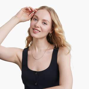 Elegante collar de cadena de tenis de diamante Moissanite de 2,50 MM para mujer oro amarillo 10K compromiso boda clásico regalo de moda - Product Image 5