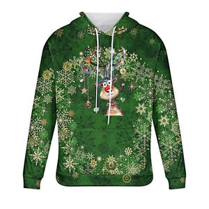 Autumn Style <b>Men's</b> Women's <b>Hoodies</b> <b>Christmas</b> Snowman Santa Claus Sublimation Printed Knitted Street <b>Christmas</b> <b>Hoodies</b> - Product Image 4
