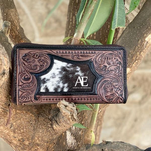 Bolso de mano de piel con herramientas para mujer, billetera de cuero tallado, de mano, de diseño, en oferta - Product Image 1