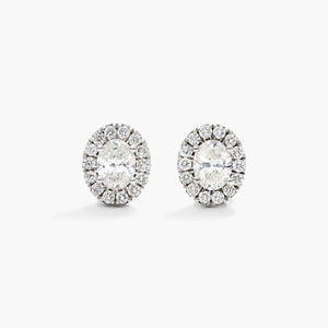 925 <b>Silver</b> Moissanite Diamond Halo <b>Stud</b> <b>Earrings</b> <b>for</b> <b>Women</b> Timeless Luxury Jewelry Shimmering Brilliant Center Stone Perfect - Product Image 1