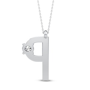 Colgante con Inicial Personalizada, Diamante Cultivado en Laboratorio VVS VS EF, Plata de Ley 925 con Acabado en Oro, Joyería Fina de Moda - Product Image 2