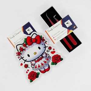 Soporte para Pinzas de Aislamiento de 90 Grados de Acrílico Ecológico con Diseño de Hello Kitty, con Forma de Mariposa, Corazón y Flor, Etiqueta Personalizada - Product Image 4