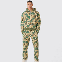 Ensemble de survêtement camouflage à capuche pour homme, sweat-shirt à fermeture éclair intégrale et pantalon de jogging, tenue décontractée d'automne, Trackstar OEM Private Label