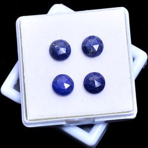 ลาพิส ลาซูลีธรรมชาติ ขนาด 8 มม. รูปทรงโรสคัท พลอย 2.05 กะรัต คุณภาพสูงจาก Iroc Sales หินลาพิสอัฟกานิทรงกลมเจียระไนแบบคาบาเนต์ - Product Image 1