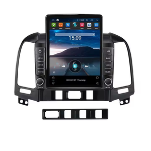 Style <span class=keywords><strong>Tesla</strong></span> pour Hyundai Santa Fe 2006-2012 Autoradio Carplay DSP BT Stéréo de voiture RDS 4G Système audio de voiture Électronique automobile - Product Image 1