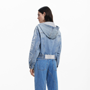 Chaqueta vaquera de ajuste flexible OEM de Pakistán de alta calidad para mujer Fabricante Pakistán Hecho para el estilo de gimnasio Ropa urbana y comodidad - Product Image 4