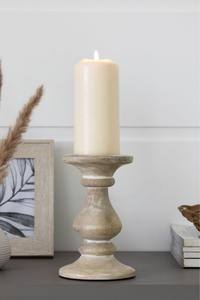 Soporte de vela ecológico de madera hecho a mano de creación antigua para decoración del hogar, para Navidad, boda, cumpleaños, Pascua y Día de San Valentín - Product Image 4