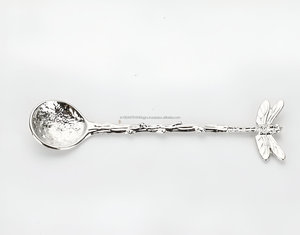 <b>Antique</b> Starfish Embossed Straight Handle Drop-shaped Spoon bowl 5 Pieces Coffee Spoons <b>Set</b> - Product Image 6