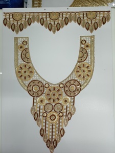 Luxury Soft <b>Net</b> <b>Fabric</b> Embroidered Sequin Neck Collar Patch Sew-On Style for Saree Gown Kurti Apparel Clothes Fashion Accessory - Product Image 6