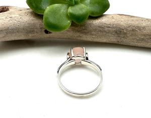 Anillo de plata de ley sólida 925 hecho a mano estilo bohemio clásico con piedras preciosas de cuarzo rosa regalo de boda para mujer - Product Image 2
