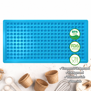 Moule commercial en silicone réutilisable pour bonbons gélifiés, demi-dôme rond, 391 cavités, pour essais de fabrication de confiseries sans amidon - Product Image 3
