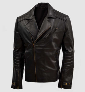 Nouvelle veste de meilleure qualité en cuir pour hommes Veste en cuir de conception personnalisée respirante et coupe-vent pour hommes - Product Image 5