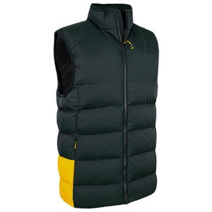 Veste matelassée sans manches brodée avec logo personnalisé pour hommes, veste d'hiver à la mode, poches zippées latérales matelassées OEM, caractéristiques chaudes à bulles - Product Image 2