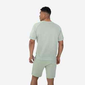 Ensemble double pour hommes T-shirts et shorts d'été en coton Fabrication de logo personnalisé Vente en gros Ensemble surdimensionné de fitness pour salle de sport - Product Image 3