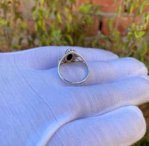 Bague en forme de marquise faite à la main en argent sterling 925 Onyx noir naturel serti de pierres précieuses anniversaire de fête de mariage classique - Product Image 2