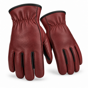Gants de sécurité en cuir de qualité supérieure, manchette renforcée, épaisseur 10 mil, sans latex – Protection robuste des mains, design confortable, adhérence fiable pour - Product Image 5
