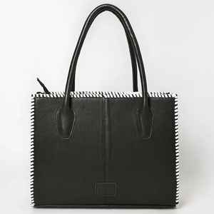 Bolso de Mano de Cuero con Diseño Cosido para Botas, Bolso Vintage con Cierre de Cremallera, Talla Floral, Novedad - Product Image 4