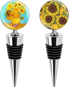 Étonnants bouchons de bouteille de vin en acier inoxydable pour bar cadeau, fête de vacances ou mariage - Product Image 1