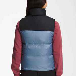 Chaleco acolchado de moda de invierno chaqueta de plumón de Color sólido OEM para mujer chaleco acolchado de Invierno para mujer chaleco para mujer al aire libre - Product Image 3
