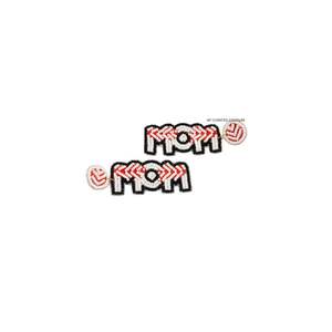 Boucles d'oreilles AP CURATED COUTURE Mom Baseball Seed Beaded Rhinestone - Design sportif pour les jours de sport, pour encourager, vente chaude - Product Image 1