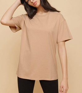 Camiseta de mujer orientada a la exportación del fabricante de Bangladesh, camiseta de talla grande con estampado personalizado de manga corta con cuello redondo para mujer - Product Image 3