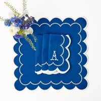 Napperon élégant en lin de luxe avec broderie, réutilisable pour la salle à manger moderne et les événements de mariage