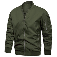Jaket Bomber Soft Shell Ringan Musim Gugur Kasual terlaris dengan ritsleting