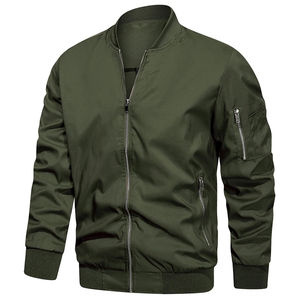Chaqueta Bomber Ligera de Tejido Softshell, Chaqueta Bomber Informal de Otoño con Cierre de Cremallera, Gran Venta - Product Image 4